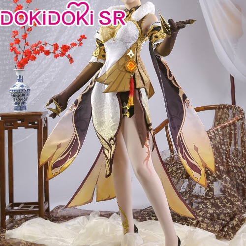 【 Costume Ready For Ship】DokiDoki-SR Game Genshin Impact Cosplay Ning Guang Costume NingGuang | Costume Only-L