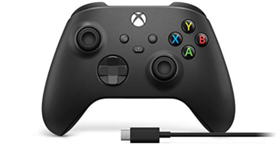 Xbox Manette sans fil Carbon Black avec Câble USB-C pour PC, Xbox Series X, Xbox Series S, Xbox One, Windows 10 & 11, Android et iOS - Xbox Manette + Cable USB-C - Unique
