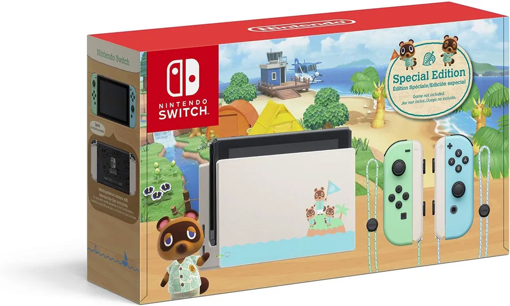 Nintendo Switch - Animal Crossing: New Horizons Edition - Switch - Console Green and Blue