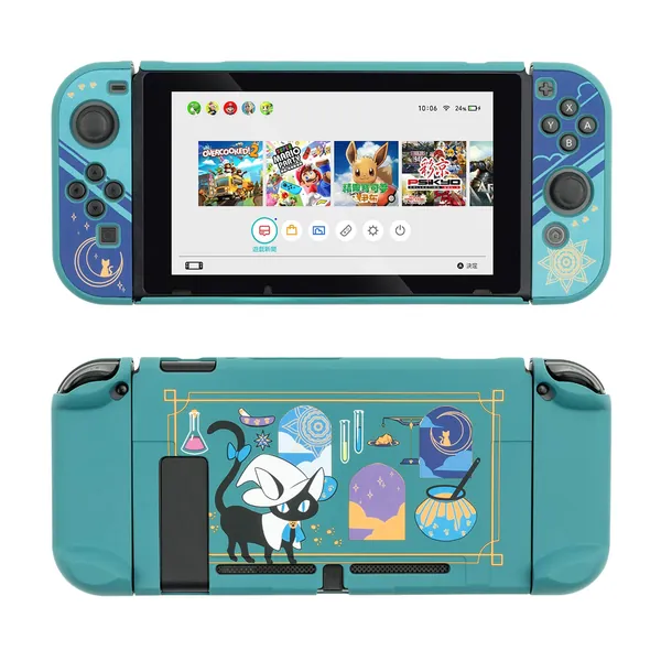 GeekShare Protective Case Slim Cover Case Compatible with Nintendo Switch and Joy Con - Shock-Absorption and Anti-Scratch -- Alchemy Cat - 