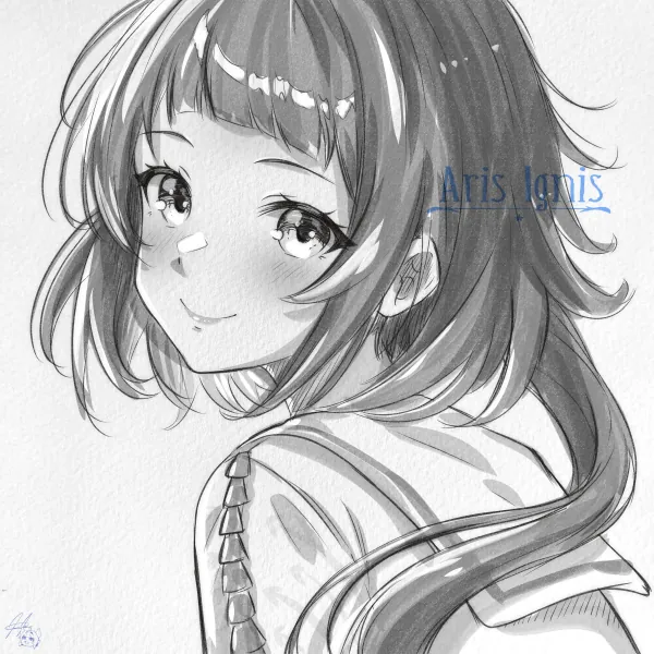 B&W Sketch - Bust by Aris_ignis (@Aris_ignis)