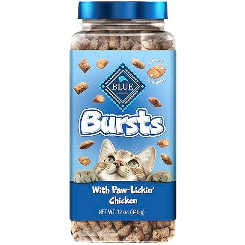 Blue Buffalo Bursts Crunchy Cat Treats, Chicken 12-oz Tub - Chicken - 12 Ounce (Pack of 1)