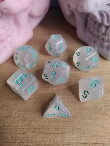 Turquoise Opal Dice Set