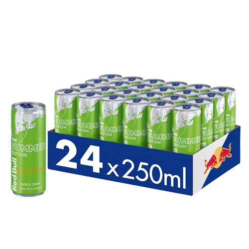 Red Bull Energy Drink Summer Edition 2024 Curuba-Holunderblüte - 24er Palette Dosen Getränke, EINWEG (24 x 250 ml)