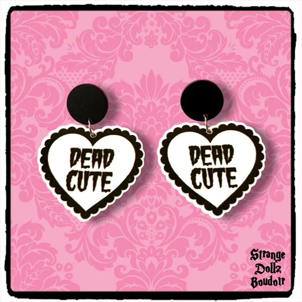 Dead Cute earrings, 925 sterling silver, Gothic, Halloween, Strange Dollz Boudoir | Default Title