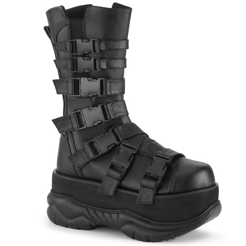Neptune-210 | Black Vegan Leather / 6
