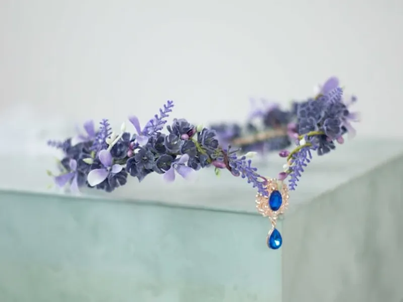 Lavender Flower Crown Elven Flower Crown Wedding Lavender | Etsy Canada