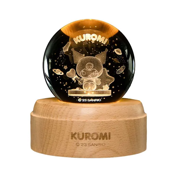 Sanrio Official LED Lamp Cute Bedroom Night Light Cozy Room Decor - Kuromi