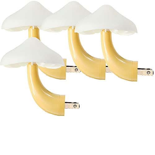 AUSAYE 4 Pack Plug in Night Light Sensor Light, Color Changing Mushroom Light LED Nightlights for Kids, Adults, Bedroom, Bathroom,Hallway, Stairs, Kitchen - Color Changing - 4 Pack
