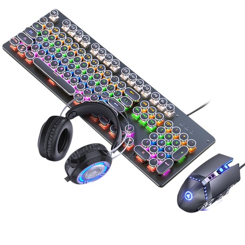 Ninja Dragons X1Z Mechanical Gaming Keyboard Mouse Set with Gaming Headphones - Black
