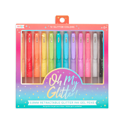 Oh My Glitter! Retractable Gel Pens - Set of 12