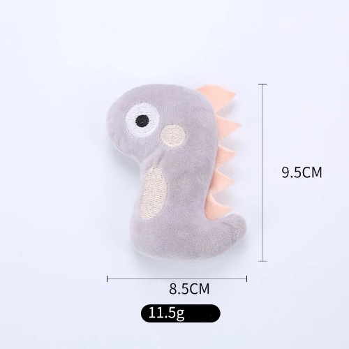 Interactive Plush Cat Chew Toy - Around 10cm / 2