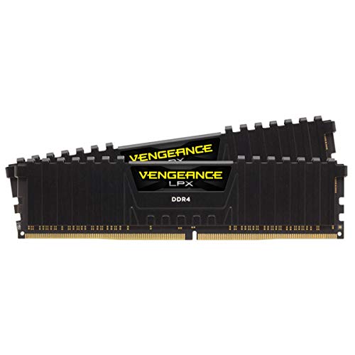 CORSAIR CMK32GX4M2E3200C16 VENGEANCE LPX 32GB (2 x 16GB) DDR4 3200 (PC4-25600) C16 1.35V Desktop Memory - Black - 2 x 16 GB