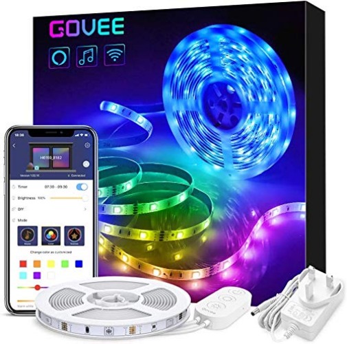 Govee Alexa LED Strip Lights 5m, Smart WiFi App Control, Works with Alexa and Google Assistant