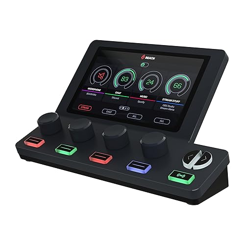 BEACN Mix Create Audio Mixer | Audio Mixer for PC & Mac | C USB Audio Mixer for Content Creators | Gaming & Podcast Mixer, PC Audio Mixer for Twitch & YouTube | Essential Streaming Accessories (Dark) - Dark