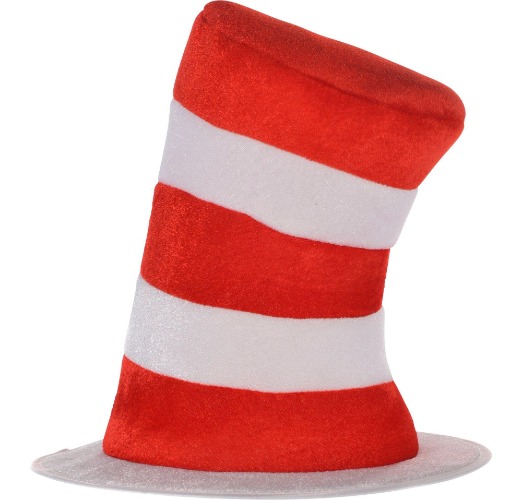 Costumes USA Dr. Seuss Cat in the Hat Top Hat for Kids, Halloween Costume Accessories, One Size - 