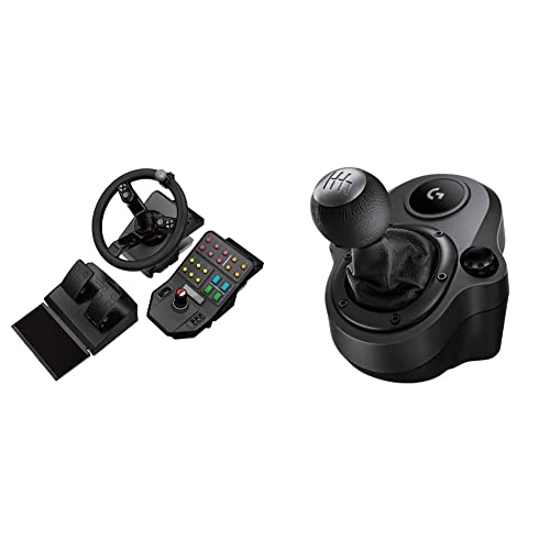 Logitech G Farm Simulator Heavy Equipment Bundle (2nd Generation) | Steering Wheel, Pedals, Vehicle Side Panel - Equipment Bundle + Force Shifter