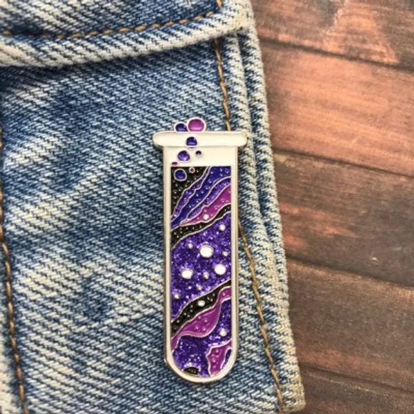 Galaxy Space Test Tube Enamel Pin Lapel Pin Badge Gift | Etsy UK