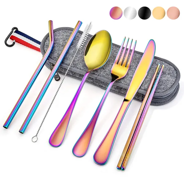 8 Piece Travel Cutlery Set