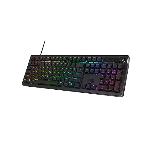 HyperX Alloy Rise – Hot-Swappable Mechanical Gaming Keyboard, PC, Ambient Light Sensor, Gasket Mounted, Linear Switches - Full Size