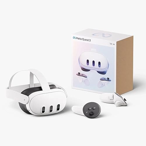 Meta Quest 3 128GB — Breakthrough Mixed Reality Headset — Powerful Performance (Renewed Premium) - 128GB - Headset + Controllers