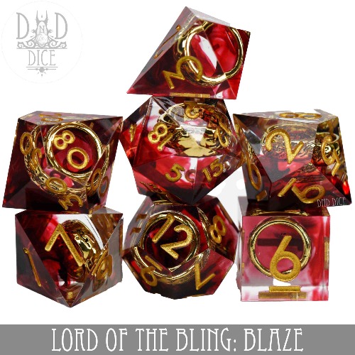 Lord of the Bling: Blaze Handmade Dice Set