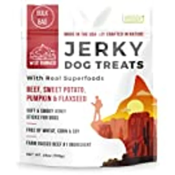 Wild Ranger Jerky Dog Treats - Premium All Natural Soft Jerky Chew Sticks for Dogs - Healthy, Natural, Grain Free Dog Treats Made in The USA