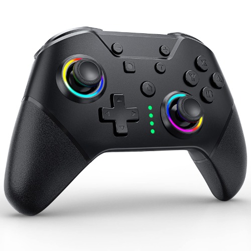 ECHTPower Switch Pro Controllers, RGB Colors Wireless Pro Controller, Switch Turbo Controller with Back Buttons,Vibration,Wake up,Ergonomic Switch wireless controller for Nintendo Switch/Lite/OLED