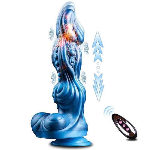 Anal Dildo Vibrator mit 10 Stoßfunktion Heizung Vibration Vibratoren Vibratorensets Analplug Prostata stimulation Sex Spielzeug für die Frau Männer Analdildos Monster Fantasy Knoten Dildo Sex Toy - Fantasy Knoten