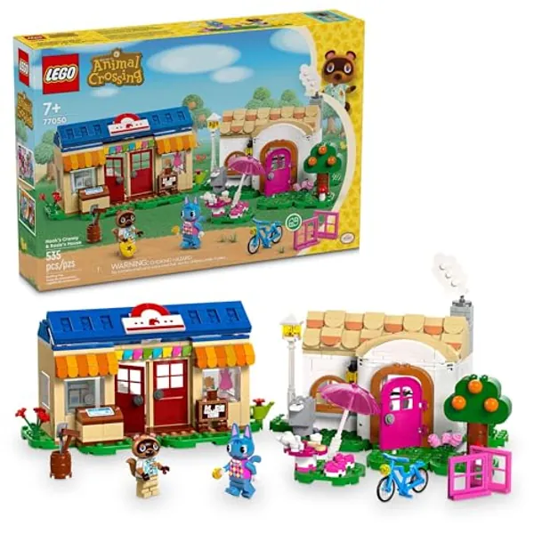 LEGO Animal Crossing Nook’s Cranny & Rosie's House, Buildable Video Game Toy for Kids, Includes 2 Animal Crossing Toy Figures, Birthday Gift Idea for Girls and Boys Aged 7 and Up, 77050