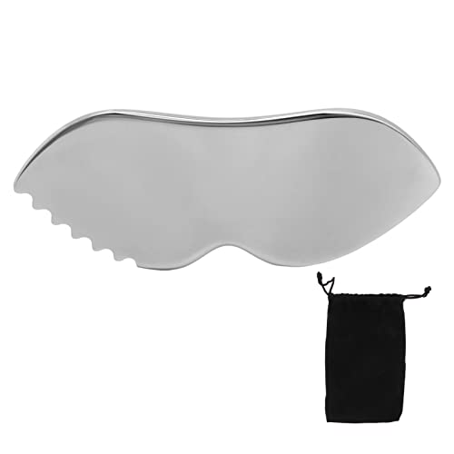GOTOTOP Gua Sha Massage Board Comb Edges 304 Stainless Steel Smoother Surfaces Gua Sha Tool for Soft Tissue Pain Relief Body Care