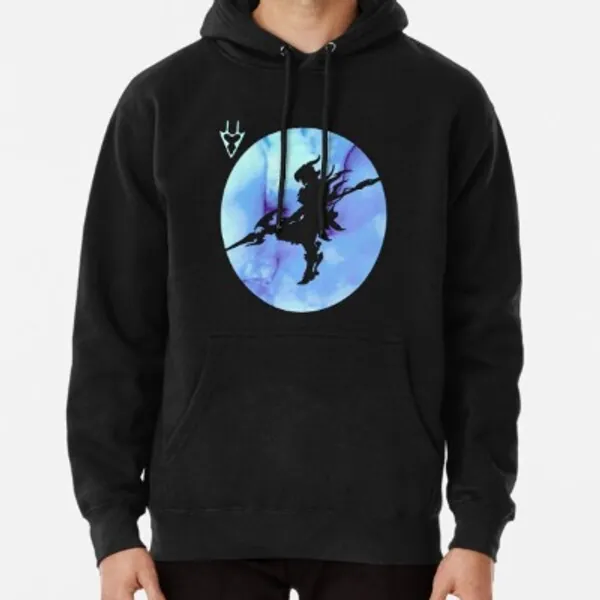 FFXIV Dragoon Silhouette Pullover Hoodie by GingerCatGifts