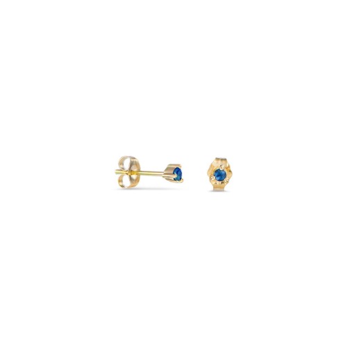 Blue Sapphire Studs - 14K White Gold