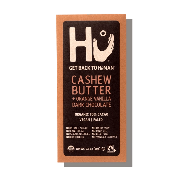 Dark Chocolate Bar 6 Pack | Cashew Butter + Orange Vanilla