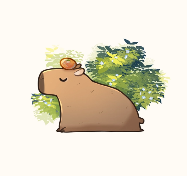 Chillin Capybara Print