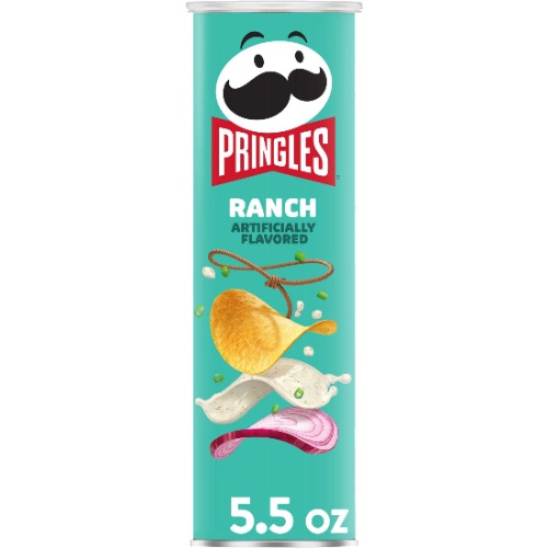Pringles Potato Crisps Chips - Ranch, 5.5oz Can (1 Can)