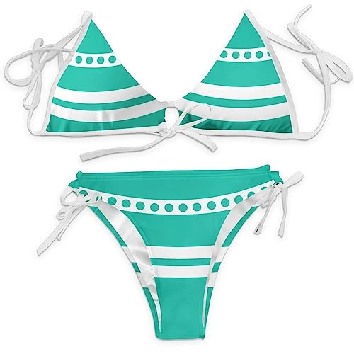 Nami Cosplay Bikini Nami Tattoo Costume Set - Medium - Green
