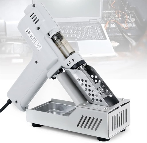 Solder Sucker Gun Suction Tin Gun Electric Vacuum Desoldering Pump Desoldering Gun, Anti-static Design, Welding Tool For DIY Electronic Repair Work 100W