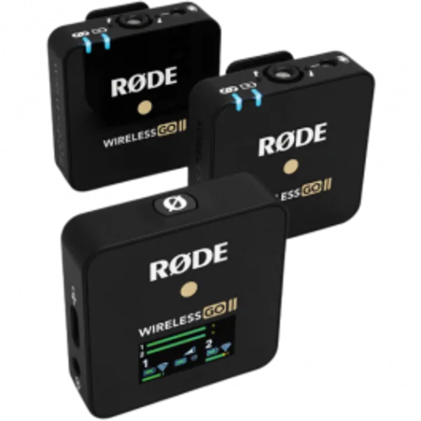 Rode Wireless GO II 2-Person Compact Digital Wireless Microphone System/Recorder (2.4 GHz, Black) 