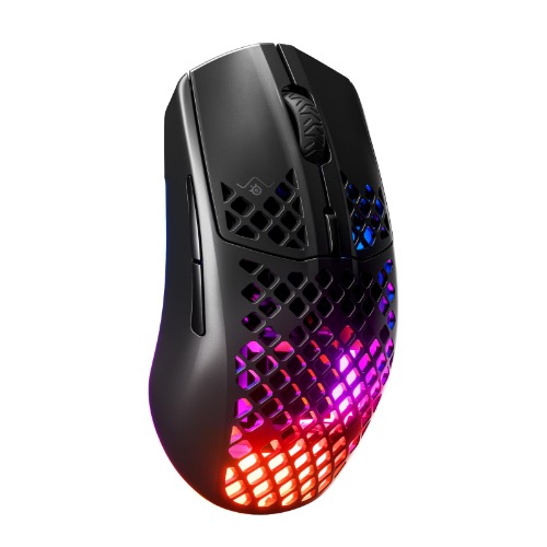 SteelSeries Aerox 3 Wireless - Geperforeerde RGB-gamingmuis - Ultra-lichtgewicht waterbestendig ontwerp - 18K DPI TrueMove Air optische sensor - Onyx 
