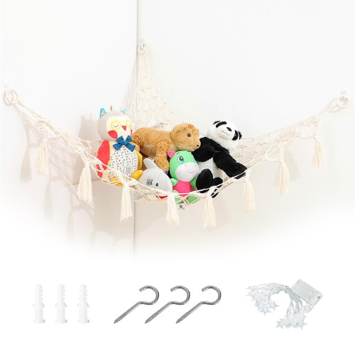 Plushie net 106 x 106 x 145 cm - white