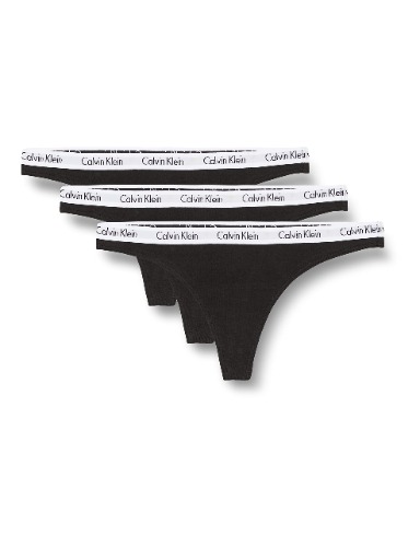 Calvin Klein Dam Stringtrosor – karusell THONG 3PK - XL - Svart (svart 001)
