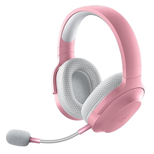 Razer Barracuda X Wireless Gaming & Mobile Headset (PC, PlayStation, Switch, Android, iOS): 2.4GHz Wireless + Bluetooth - Lightweight - 40mm Drivers - Detachable Mic - 50 Hr Battery - Quartz Pink - Pink - Barracuda X - Headset