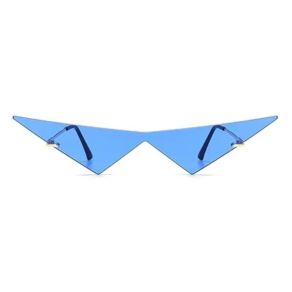 willochra Triangle One Piece Frameless Sunglasses For Women Trendy Ocean Lens Sun Glasses Men Party Prom Sunglasses