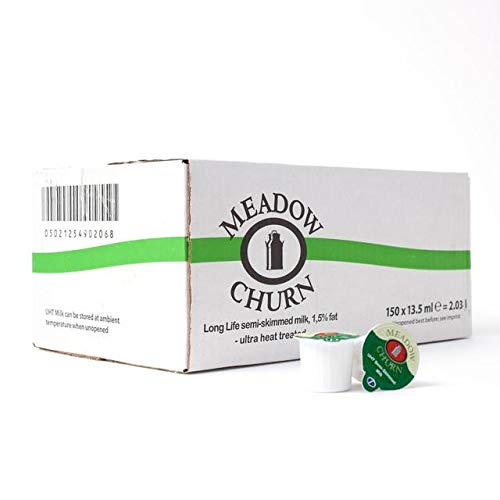 Meadow Churn Long Life Semi-Skimmed Milk Pots (150 Pots Per Box)