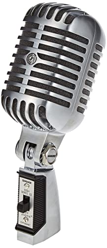 Shure 55SH Series II Iconic Microphone - Vintage Style, Rich Sound Quality, Rugged Construction, Shock-Mounted Noise Reduction for Vocals & Instruments-Perfect for Live Performances & Studio Recording - Cardioid