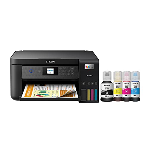 Epson EcoTank ET-2850 Wireless Color All-in-One Cartridge-Free Supertank Printer with Scan, Copy and Auto 2-Sided Printing - Black, Medium - ET-2850 (Black) - Black - Print/Copy/Scan
