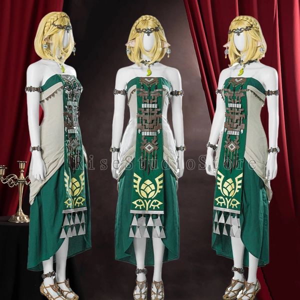 The Legend of Zelda: Tears of the Kingdom Zelda Cosplay Costume Halloween Suit Set of Zelda Princess Cosplay Costume