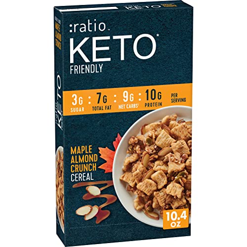 :ratio Keto Friendly Maple Almond Crunch Breakfast Cereal, 10.4 OZ - Maple Almond - 10.4 Ounce (Pack of 1)
