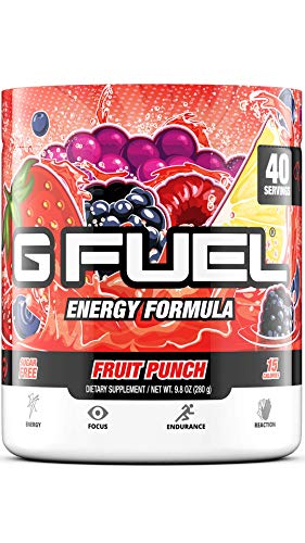 G Fuel Fruit Punch Tub (40 Servings) Elite Energy and Endurance Formula, 9.8 oz(280g) - Fruit Punch